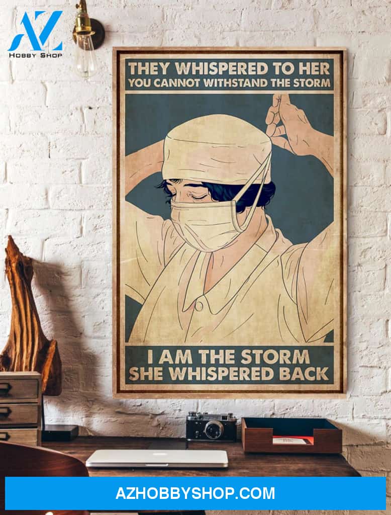 CNAS I Am The Storm She Whispered Back Wall Art Canvas Prints Unique Gifts