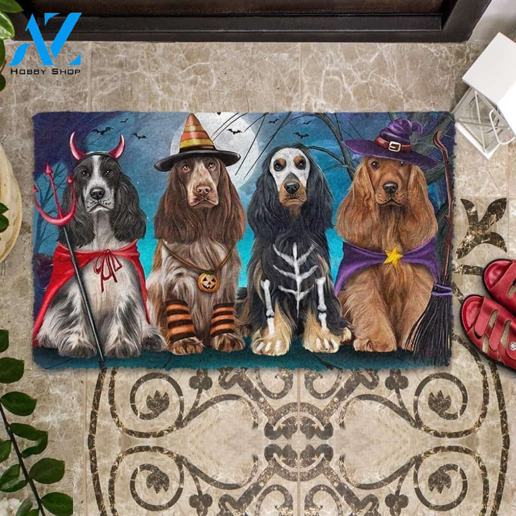 Cocker Spaniel Halloweenn Funny Doormat Gift For Dog Lovers Birthday Gift Home Decor Warm House Gift Welcome Mat Halloween Decor