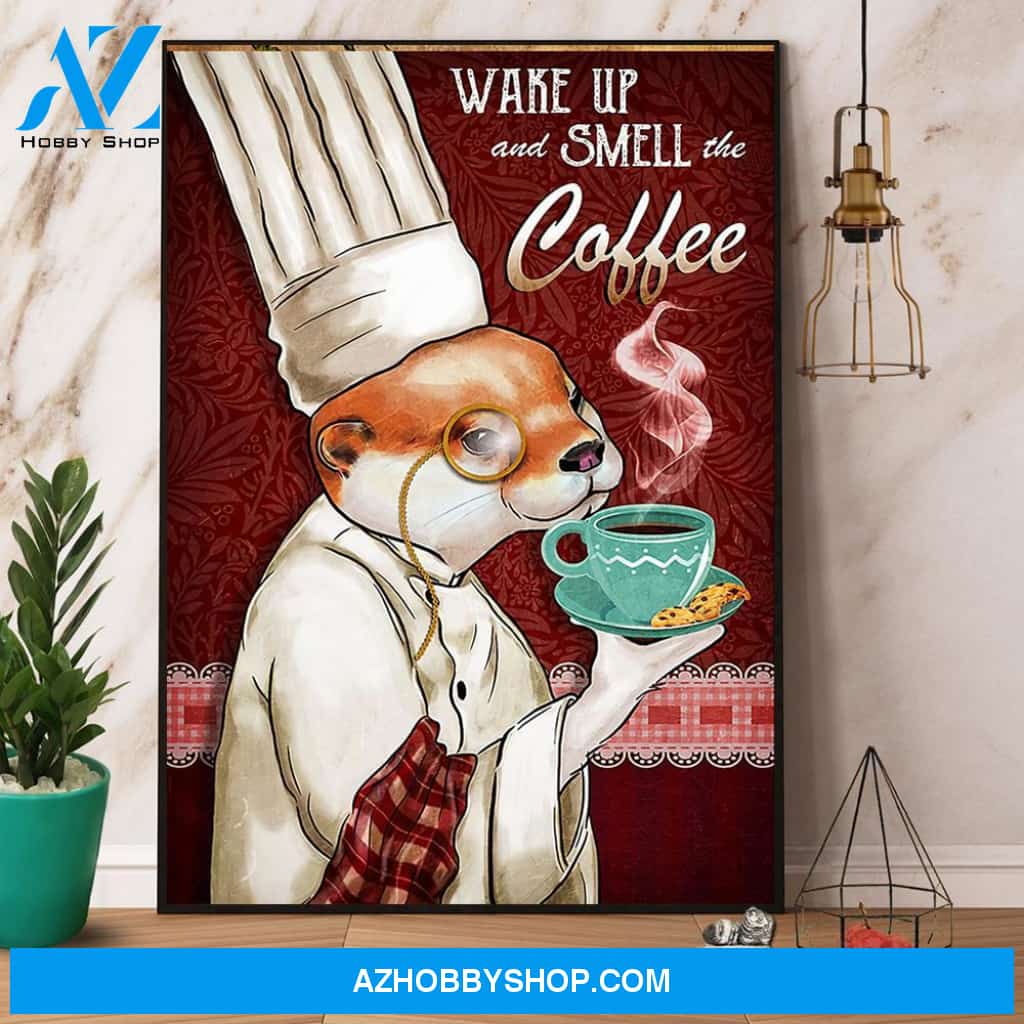 Coffee Wake Up And Smell The Coffee Canvas And Poster, Wall Decor Visual Art