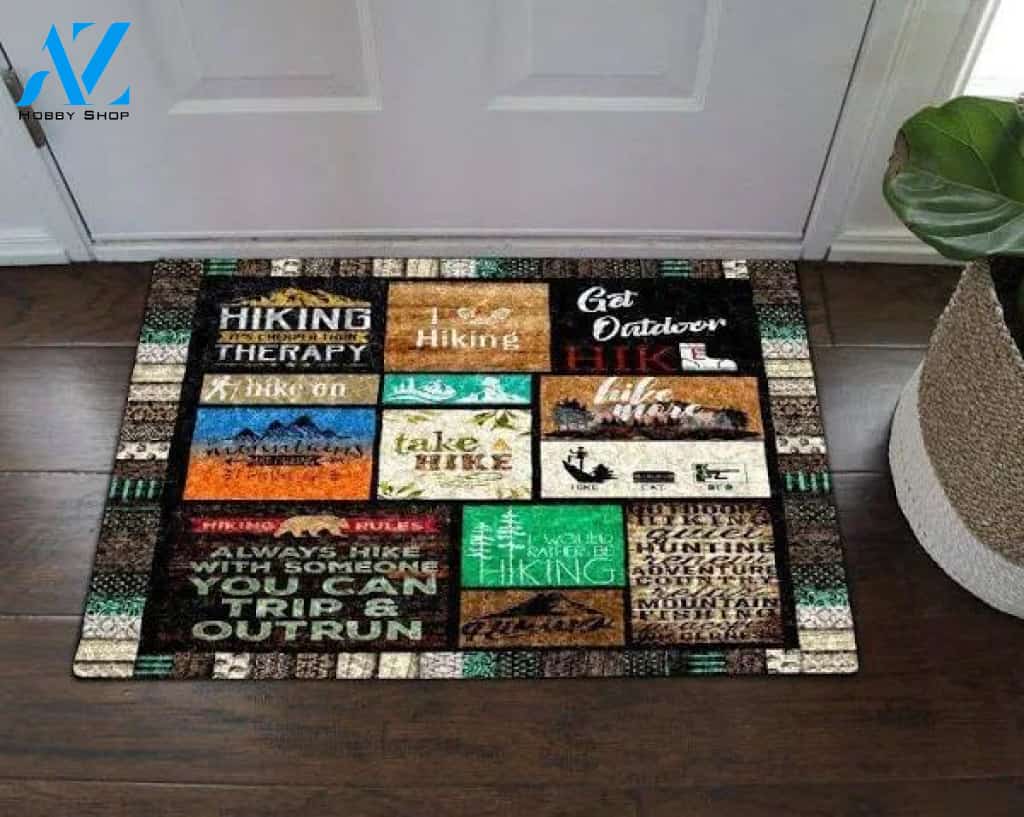 Collection Hiking Quote Indoor and Outdoor Doormat Warm House Gift Welcome Mat Gift for Friend Family