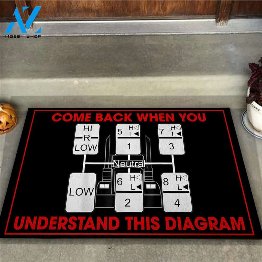 Come back when you understand Trucker Doormat | Welcome Mat | House Warming Gift