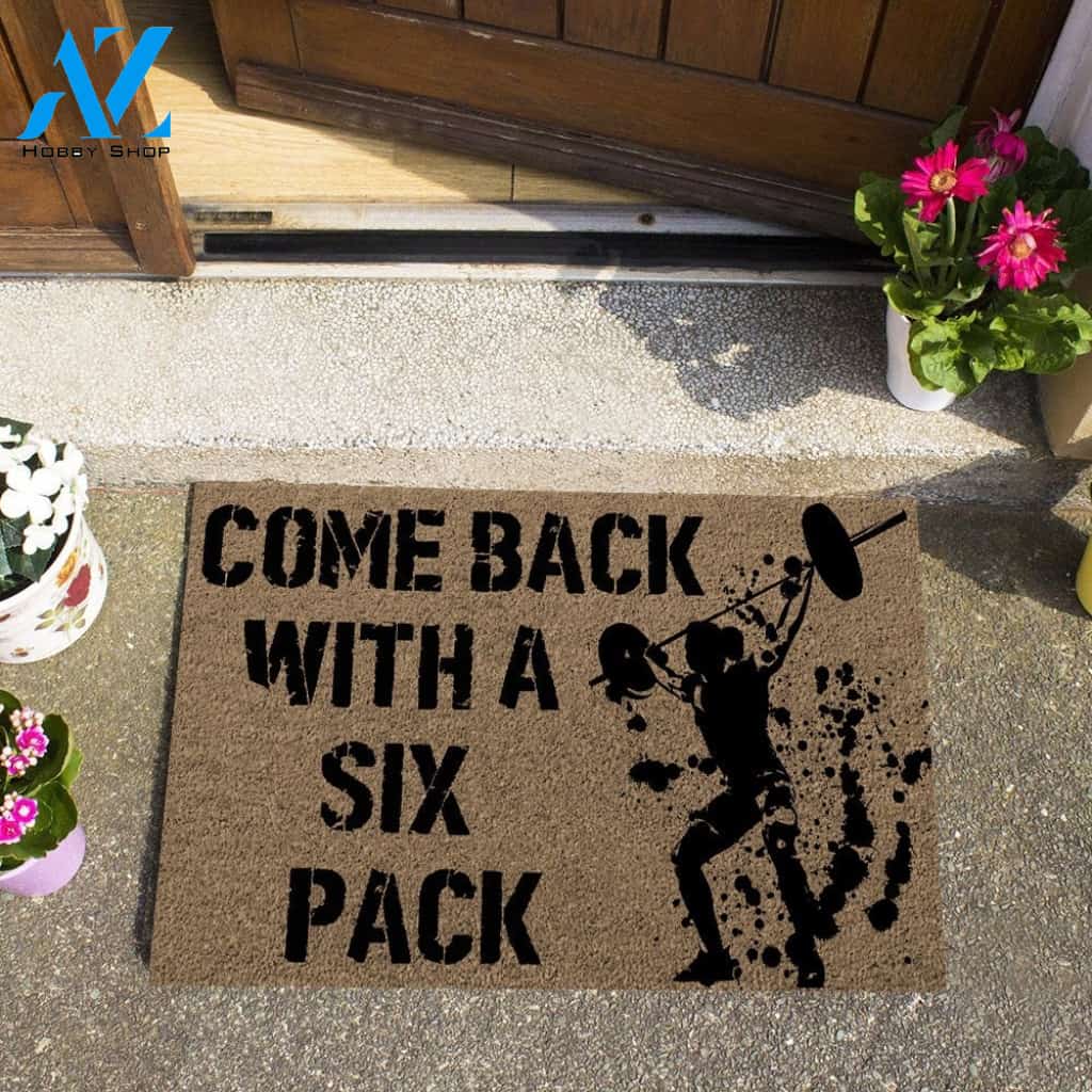 Come Back With A Six PackYou Might Get In But You Won't Get Out Indoor and Outdoor Doormat Warm House Gift Welcome Mat Gift for Labrador Lovers Birthday Gift