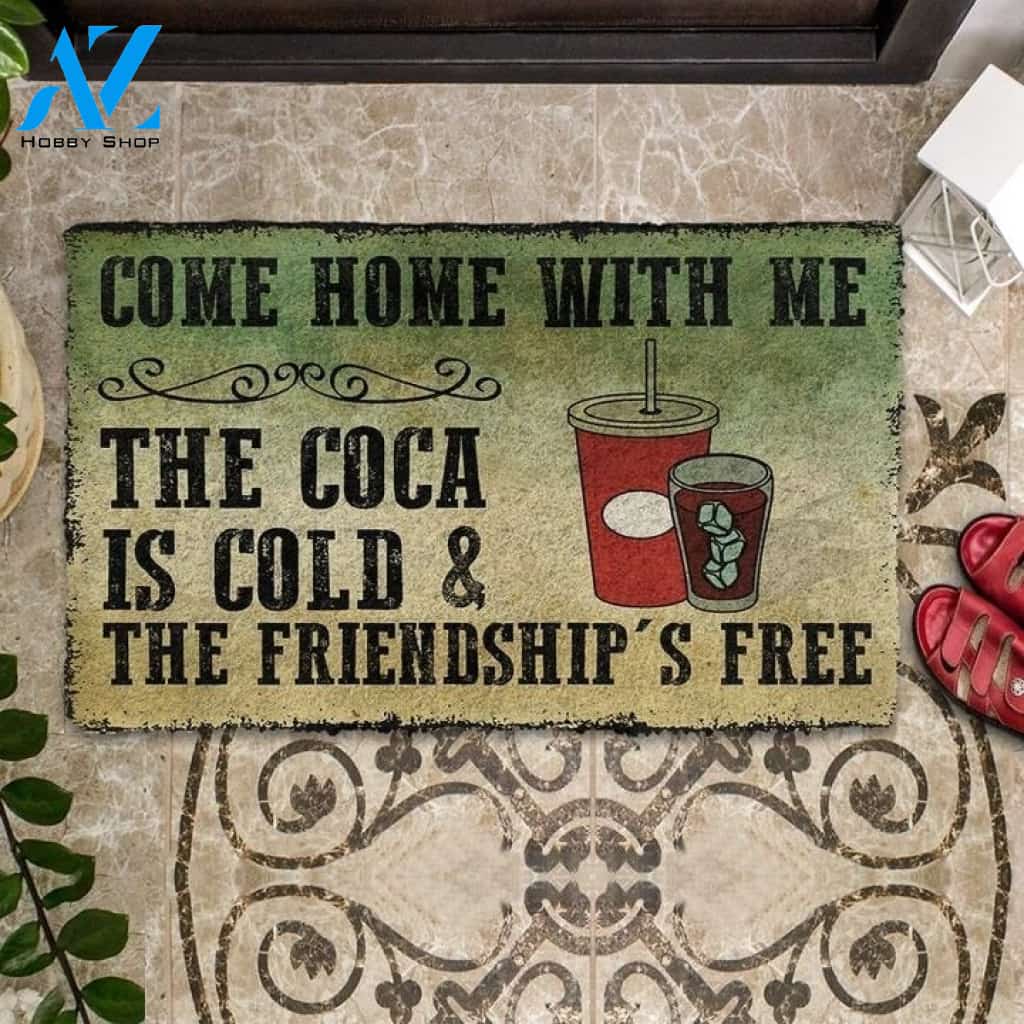 Come Home With Cocoa Indoor And Outdoor Doormat Warm House Gift Welcome Mat Gift For Friend Family
