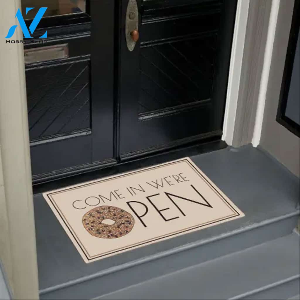Come In We're Open Everything Funny Doormat Welcome Mat Housewarming Gift Home Decor Funny Doormat Gift for Friend