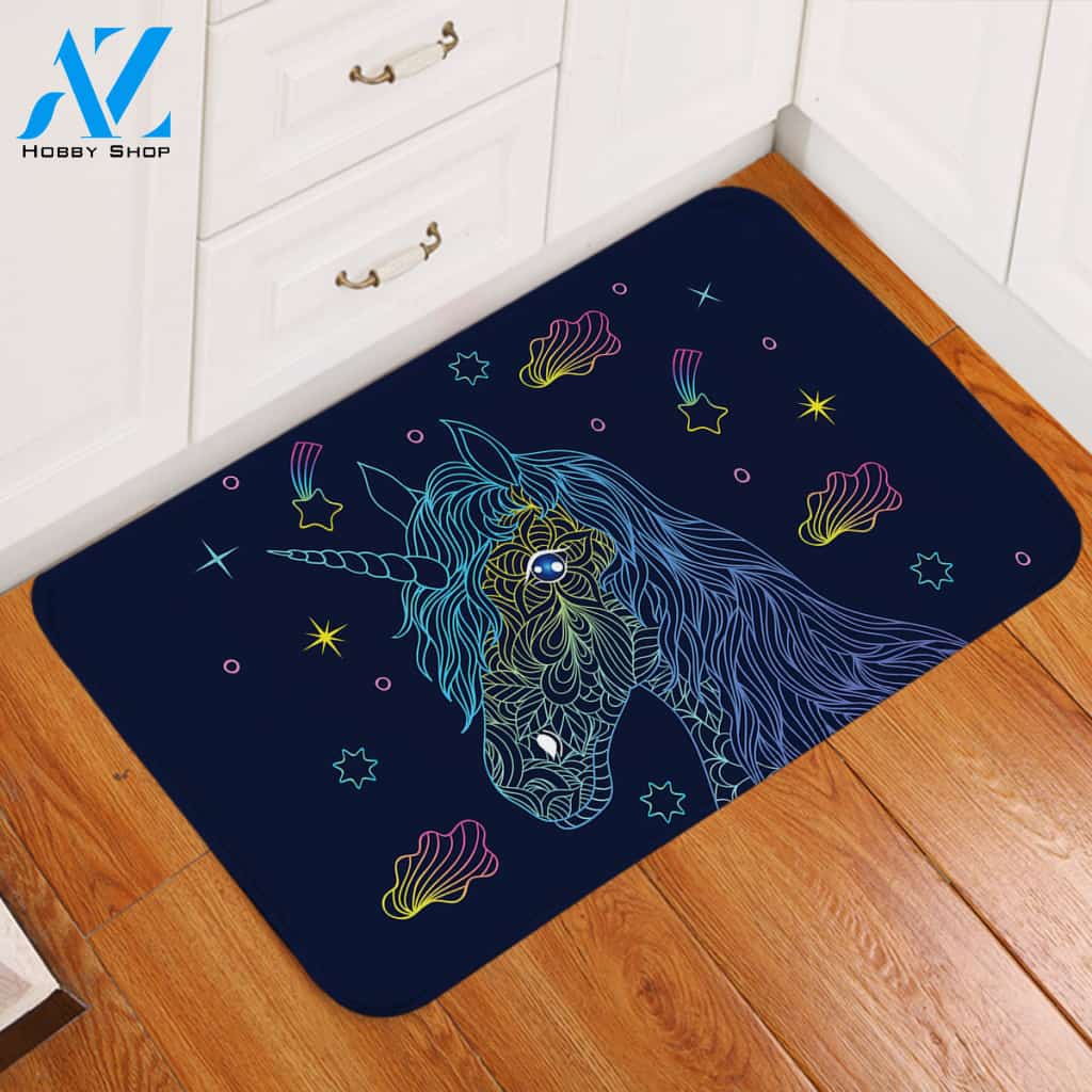 Comet Unicorn Door Mat