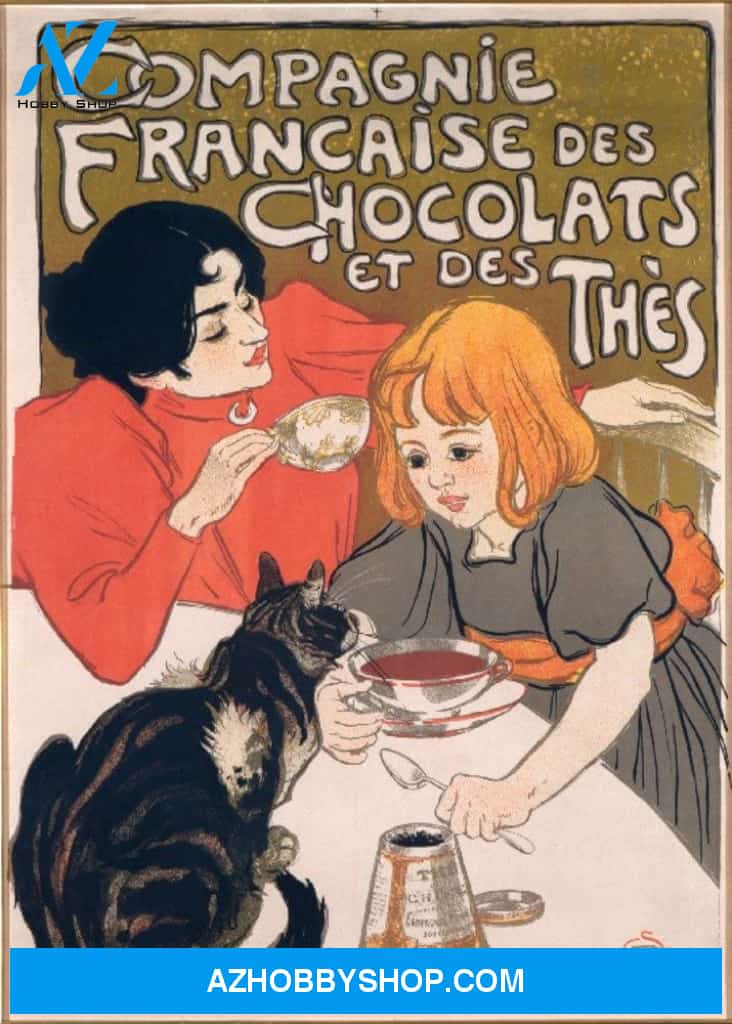 Compagnie Francais Des Chocolats Et Des Thes Vintage Poster France C. 1895