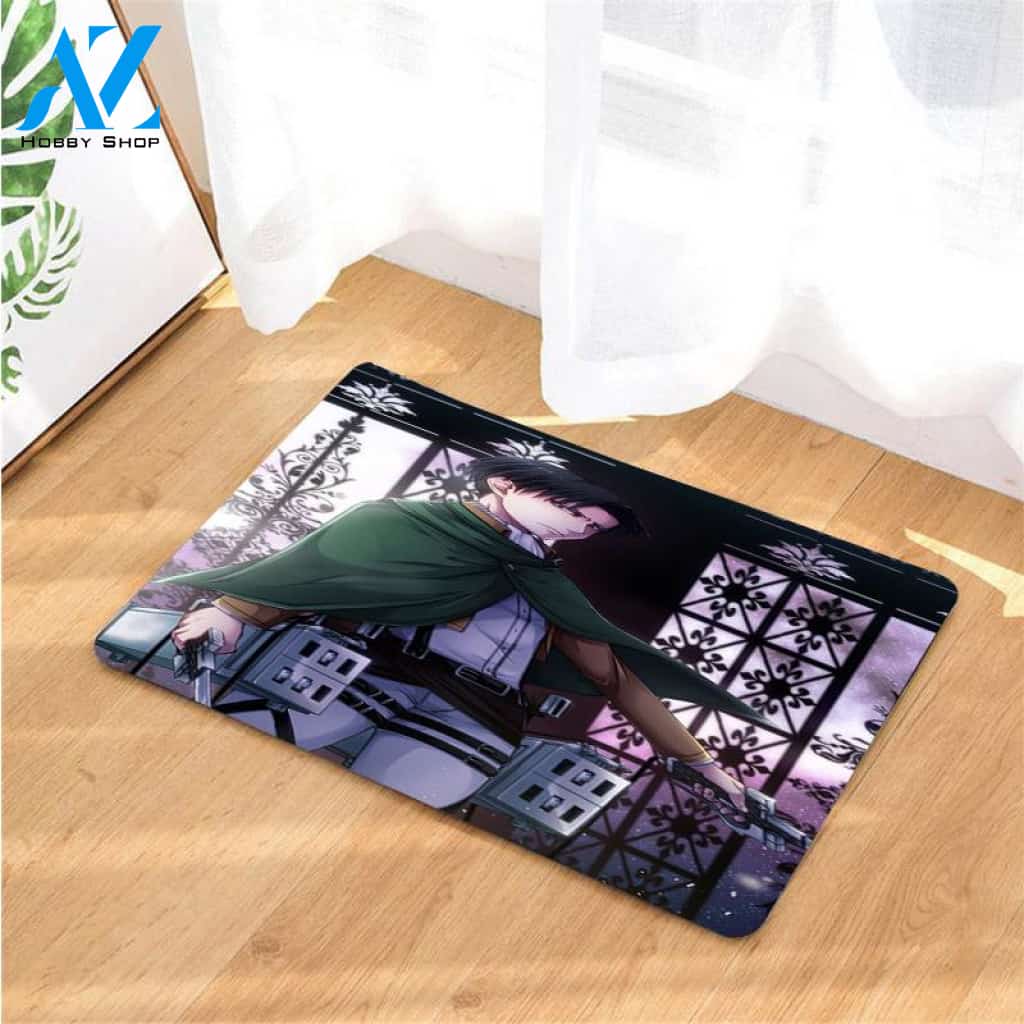 coolest army levi ackerman doormats