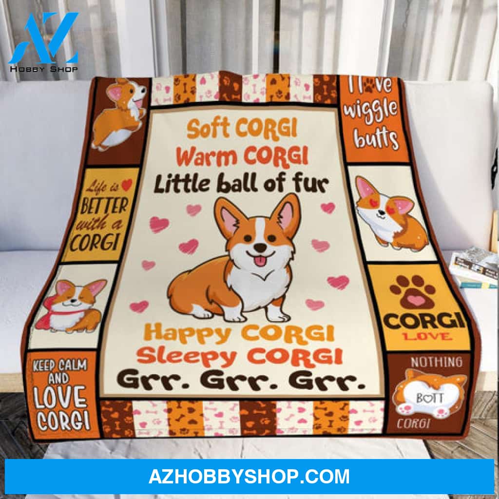 Corgi Dog Blanket, Soft Corgi Warm Corgi Love Corgi Blanket Gift For Dog Lovers