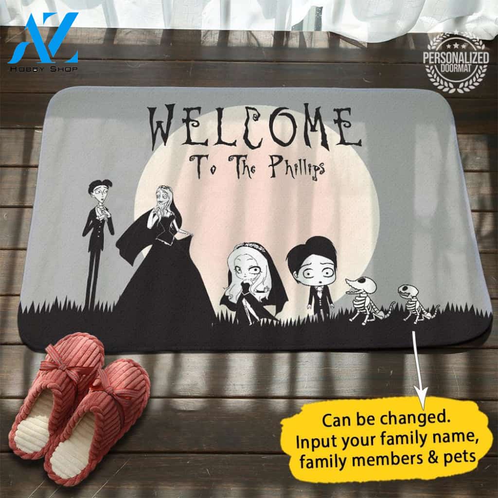 Corpse Bride Personalized Name Doormat