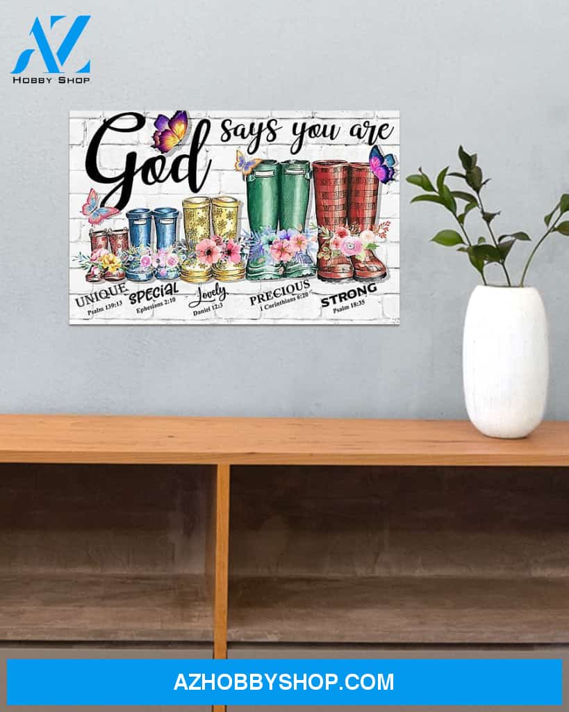 Country Girl God Says You Are Wall Art Prints, Wall Decor Visual Art