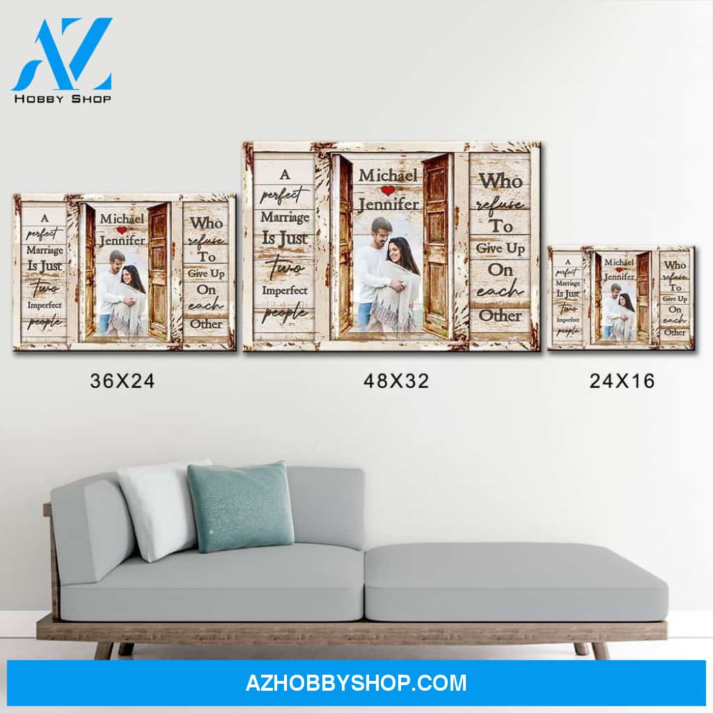 Couple Doors Saying 13 Premium Canvas