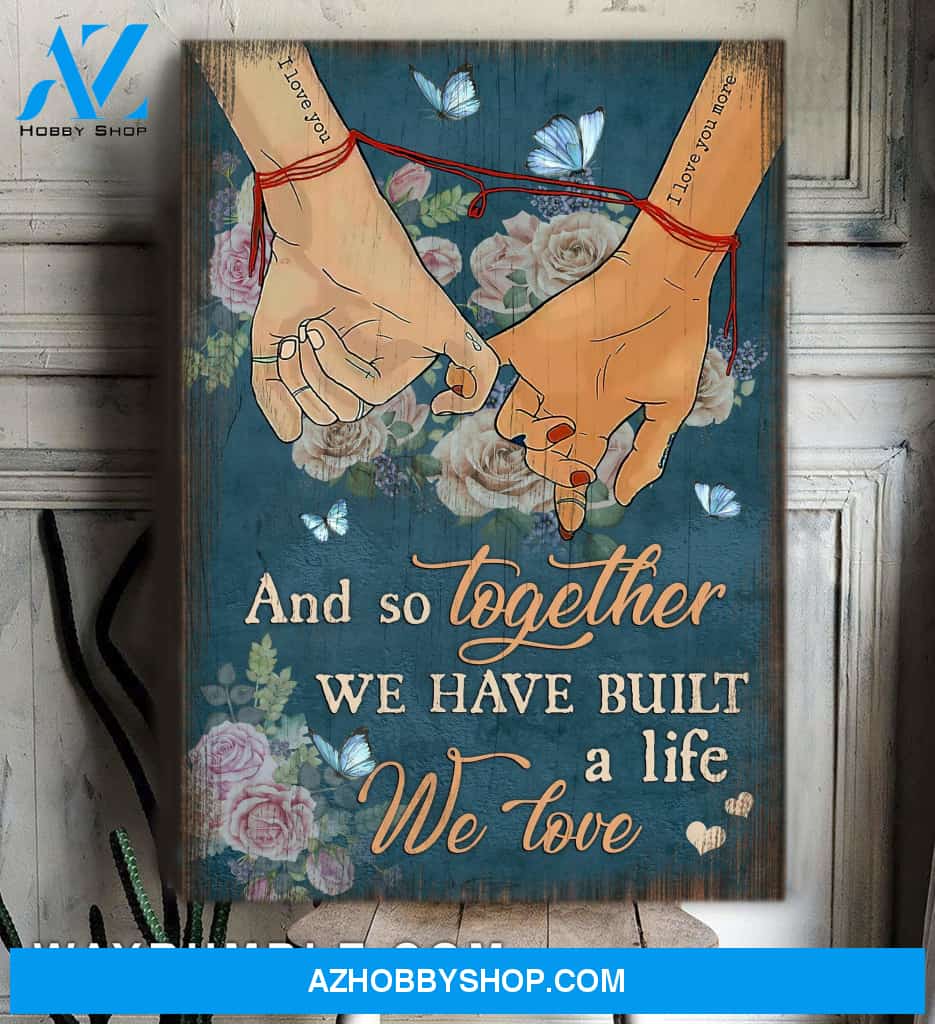 Couple - Red string of fate - And so together we have built a life we love - Landscape Canvas Prints, Wall Art