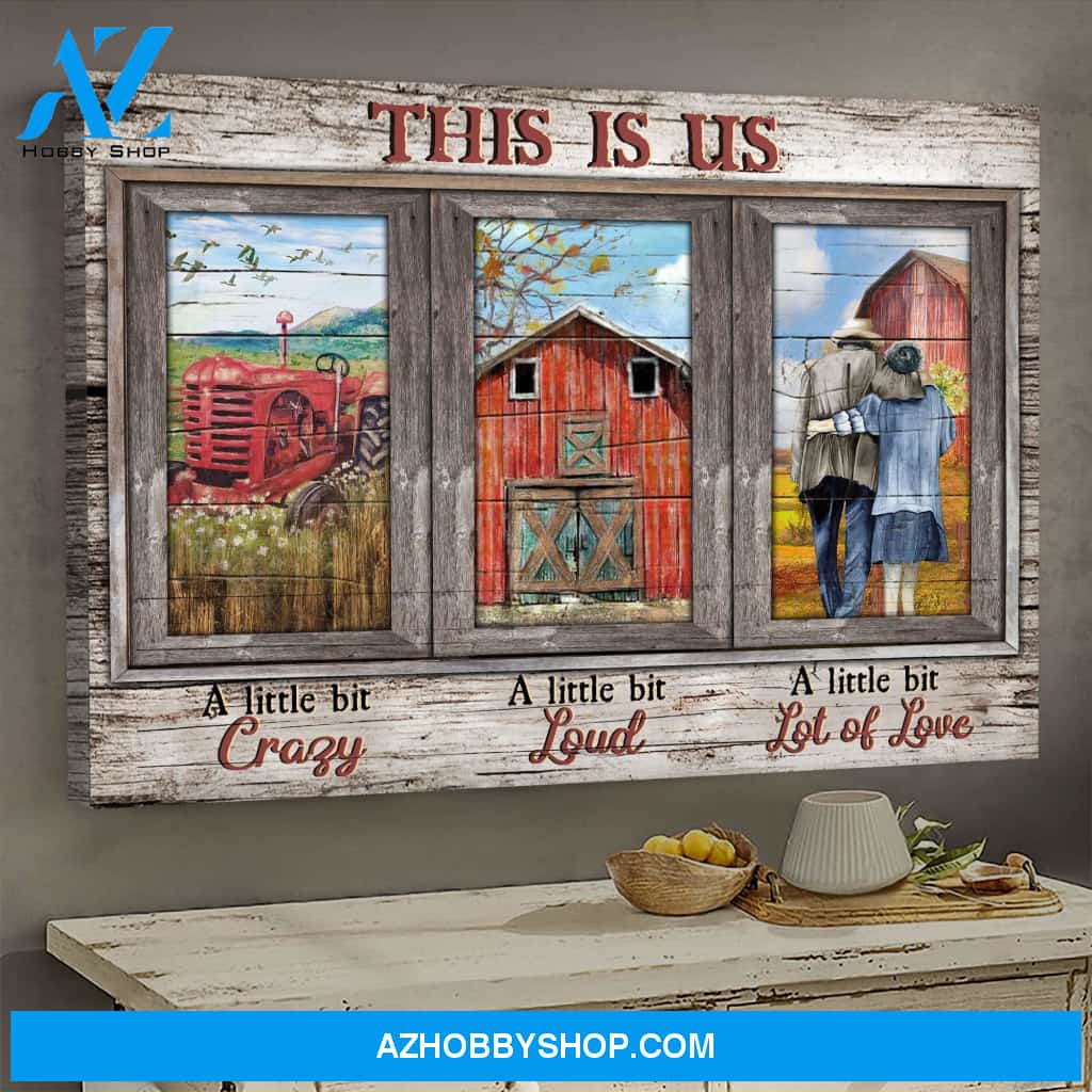 Couple - This is us A little bit crazy A lot of love - Landscape Canvas Prints - Wall Art