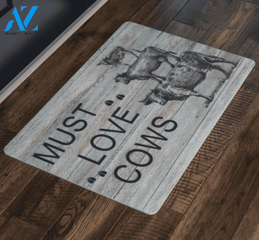 Cow Doormat, Must Love Cows | Welcome Mat | House Warming Gift