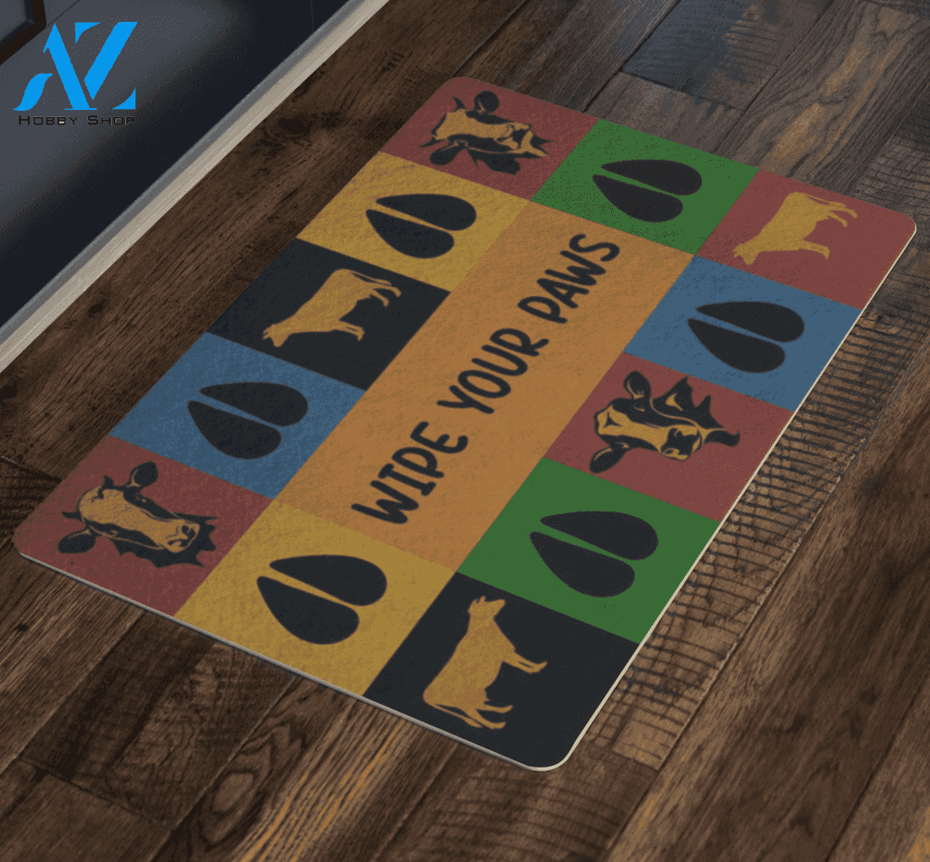 Cow Wipe Your Paws Doormat | Welcome Mat | House Warming Gift