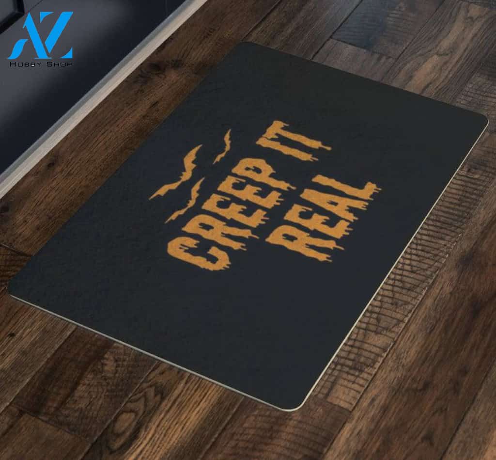 Creep It Real Bats Halloween Doormat Indoor and Outdoor Mat Entrance Rug Funny Home Decor Closing Gift Gift for Friend Idea