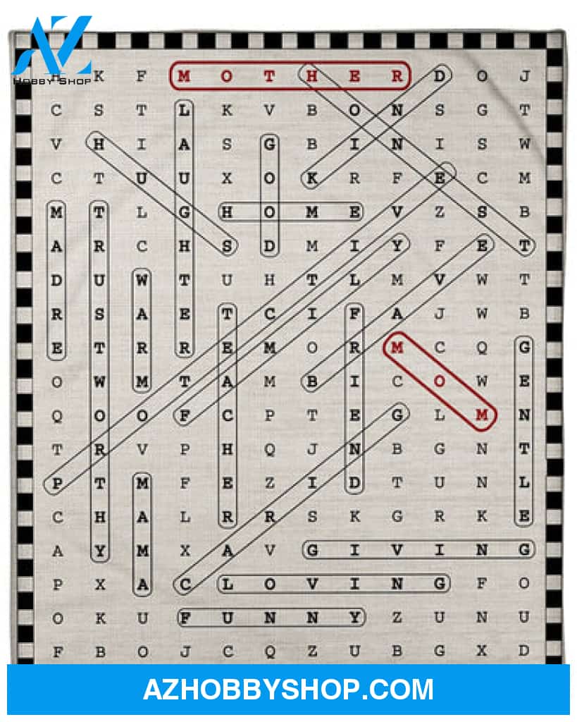 Crossword Giving Loving For Mom Blanket Gift for Mom