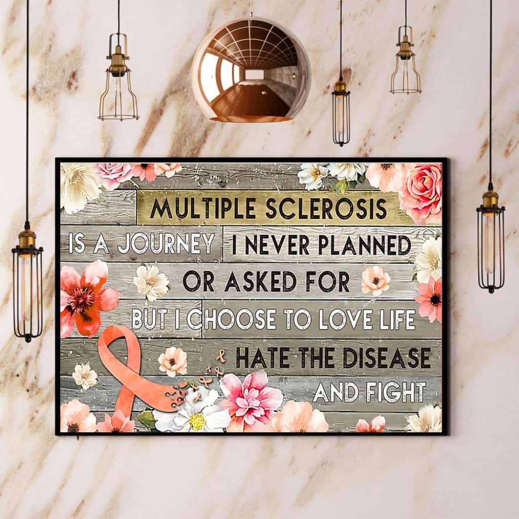 Cure Multiple Sclerosis I Never Planned Paper Poster No Frame Matte Canvas Wall Decor