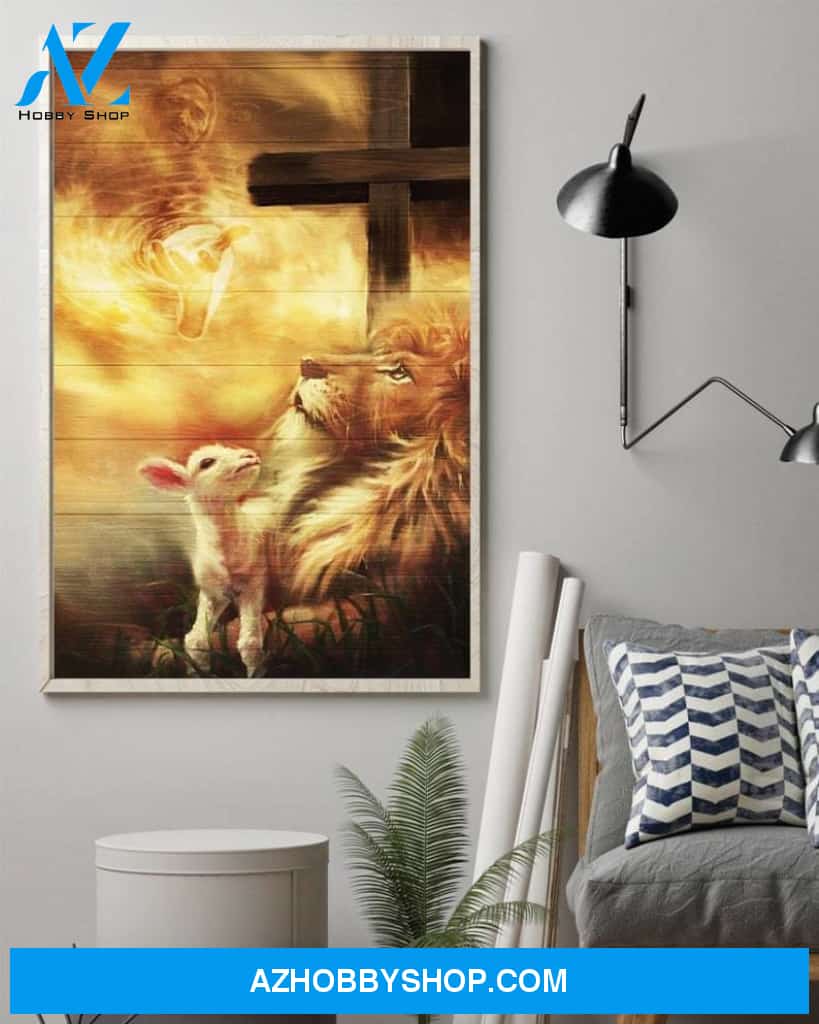 Custom Canvas Jesus - Lion - Lamb Canvas