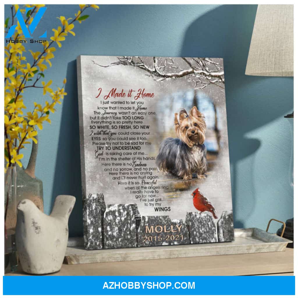 Custom Canvas Prints Memorial Pet Photo I made it home Wall Art Ohcanvas