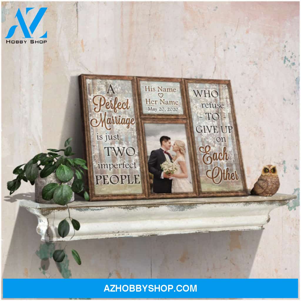 Custom Canvas Prints Personalized Gifts Wedding Anniversary Gifts Photo Gifts Window A Perfect Marriage Wall Art Decor Ohcanvas