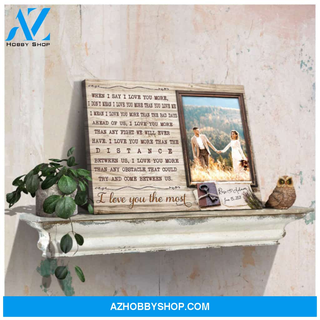 Custom Canvas Prints Wedding Anniversary Gifts Personalized Photo Gifts Window I love you the most Ohcanvas