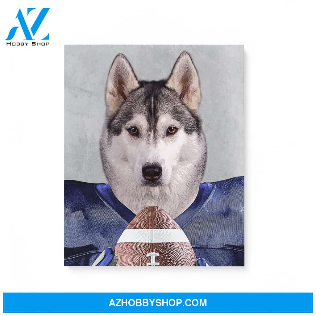 Custom Football Player Pet Portrait