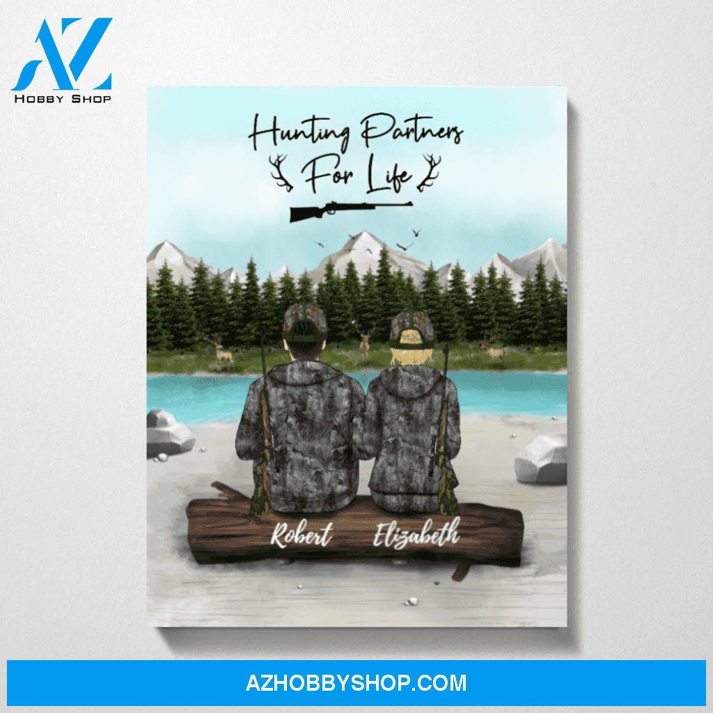 Custom Hunting Partners Premium Canvas Personalized Gift for Hunting Lovers