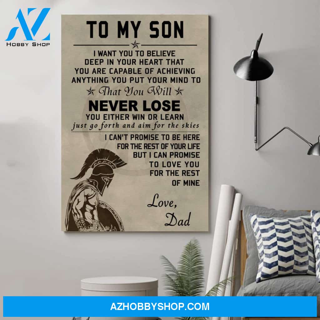Customed Spartan Poster - To My Sonposters