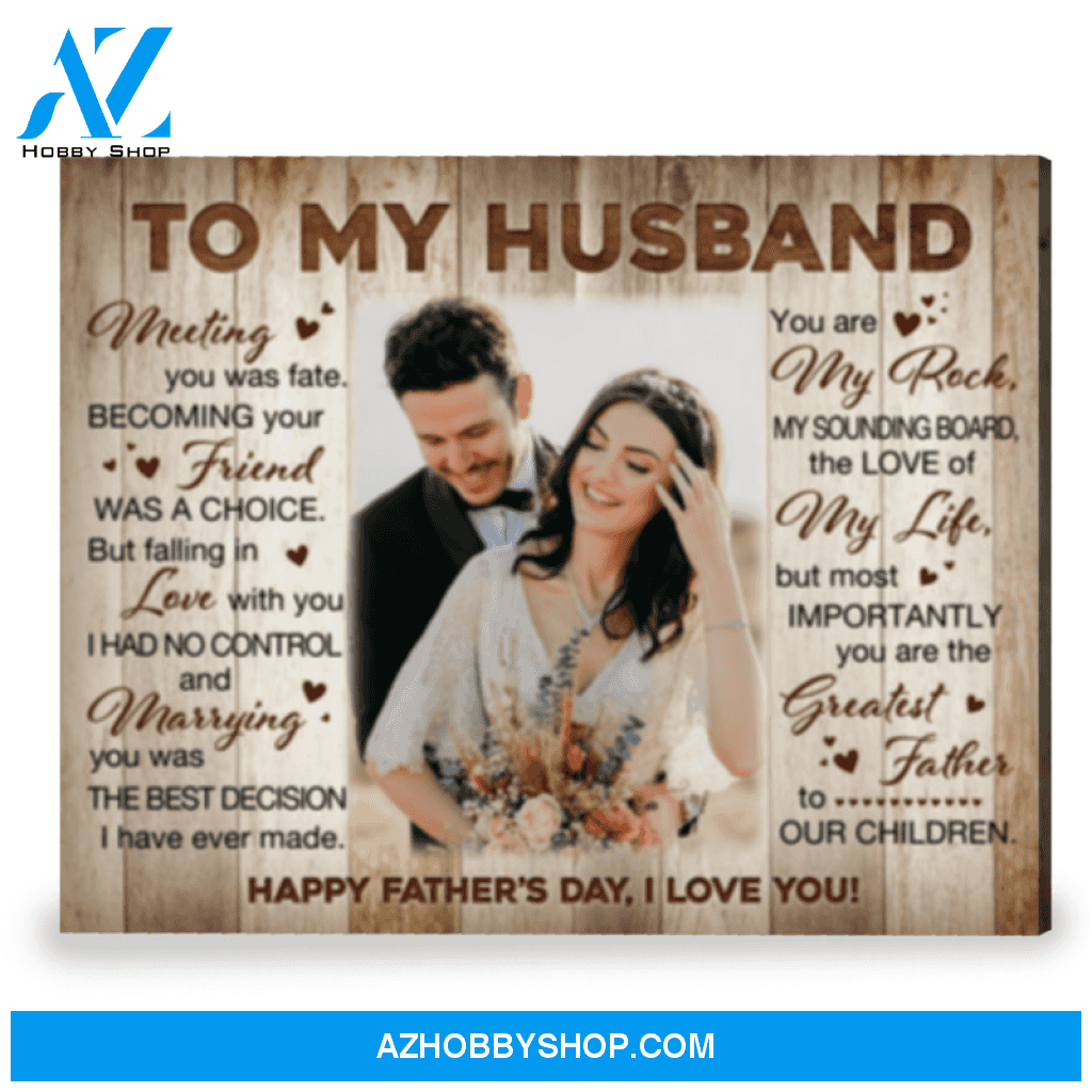 Customized Father's Day Gift To Husband Sweet Message Canvas Print
