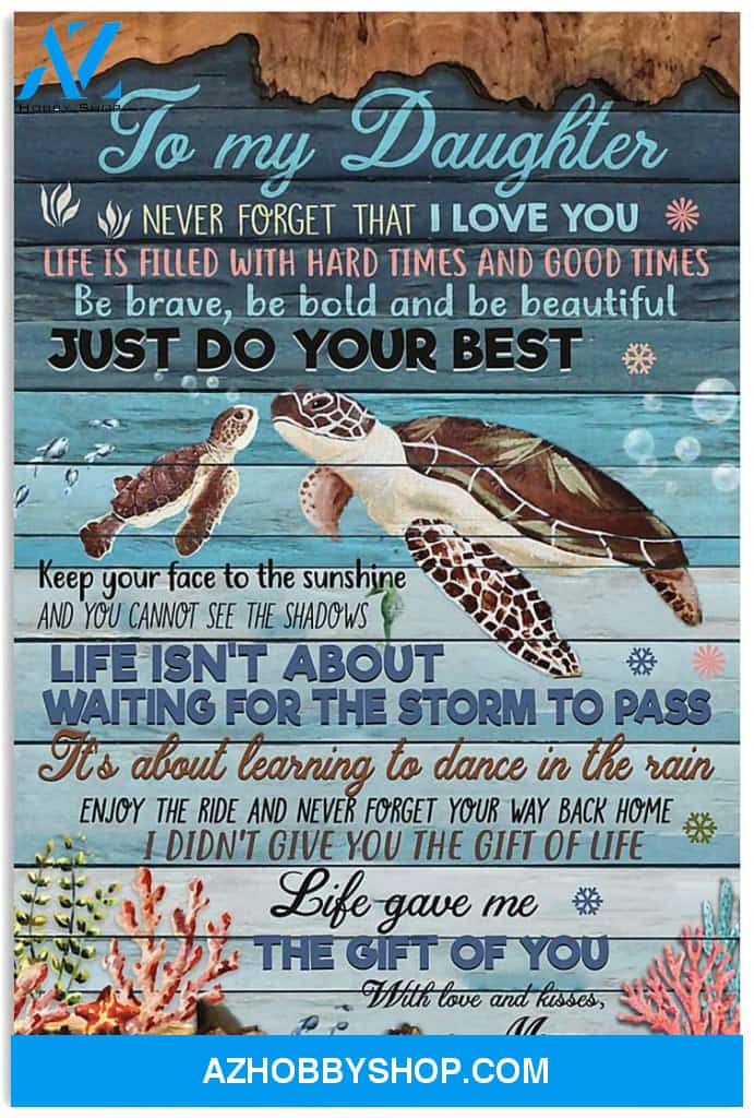 Customized Mom To Daughter Vertical Poster