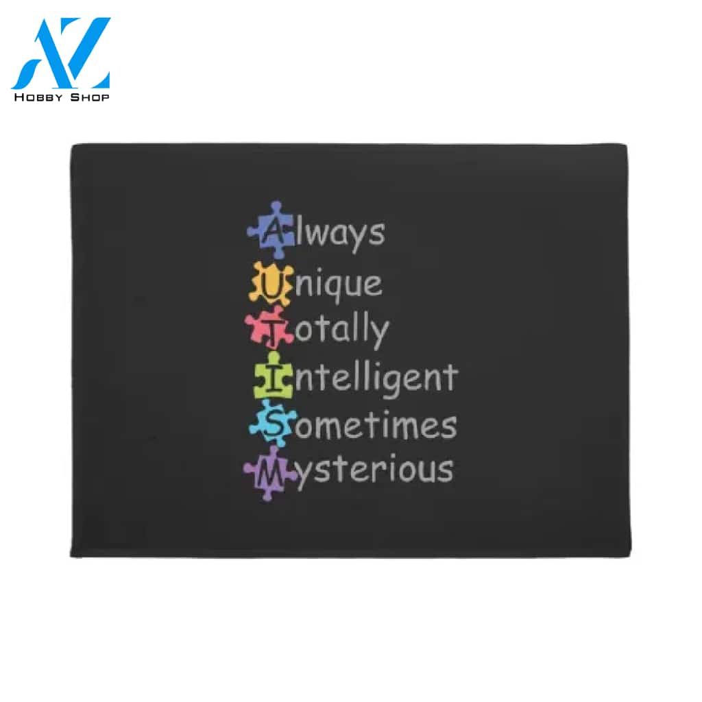 Cute Always Unique Awesome Autism Awareness Doormat Welcome Mat House Warming Gift Home Decor Funny Doormat Gift Idea