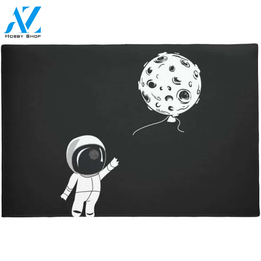 Cute Astronaut And The Moon Doormat Welcome Mat House Warming Gift Home Decor Funny Doormat Gift Idea