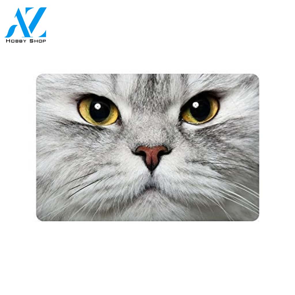 Cute Cat Face Doormat Welcome Mat House Warming Gift Home Decor Gift for Cat Lovers Funny Doormat Gift Idea