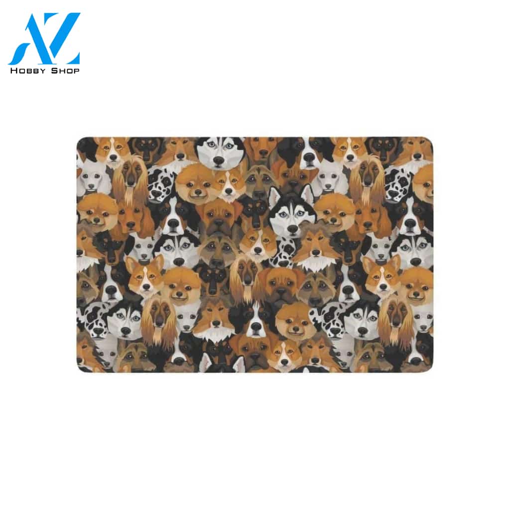 Cute Dogs - Animal Door Mat Home Decor Doormat Welcome Mat House Warming Gift Home Decor Gift for Dog Lovers Funny Doormat Gift Idea