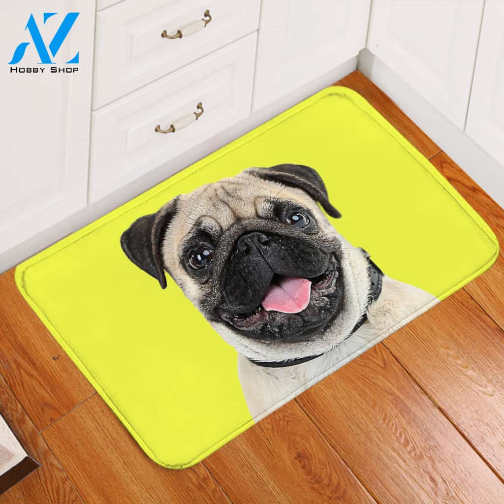 Cute Pug Door Mat