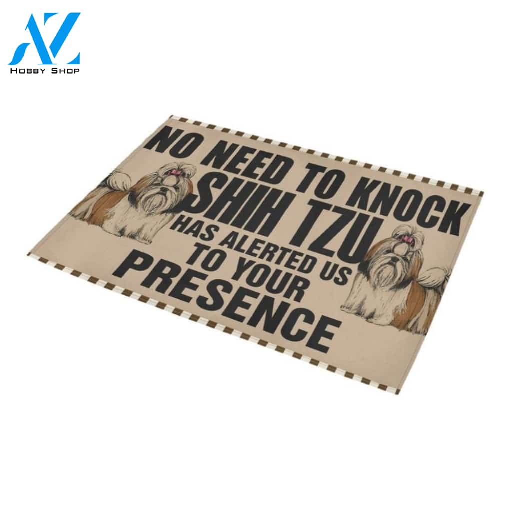 Cute Shih Tzu No Knock Printed Doormat Home Decor