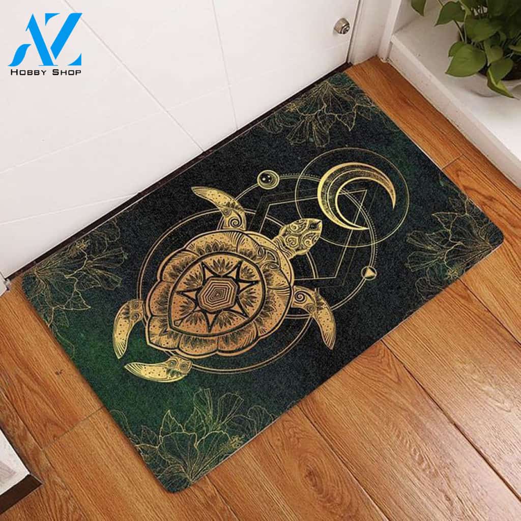 Cute Turtle Easy Clean Welcome DoorMat | Felt And Rubber | DO2410
