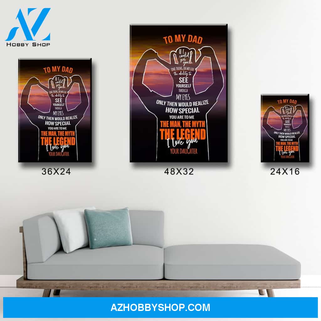 Dad and Daughter Premium Canvas