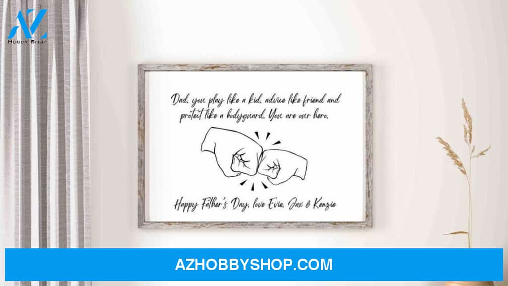 Dad Father's Day Canvas And Poster,Canvas Prints,Wall Decor Visual Art, Gift Father's Day