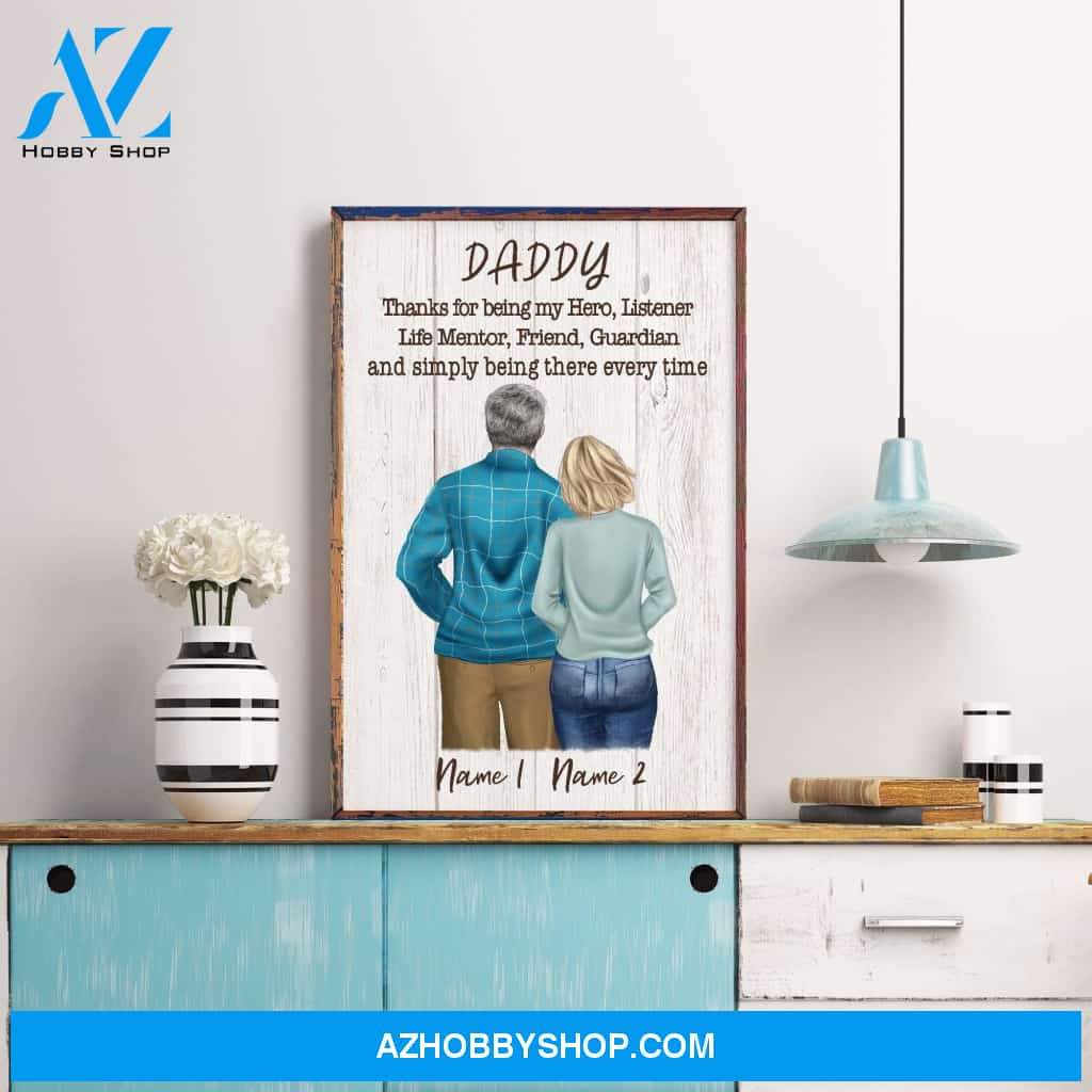 Daddy Thanks For Being My Hero Poster