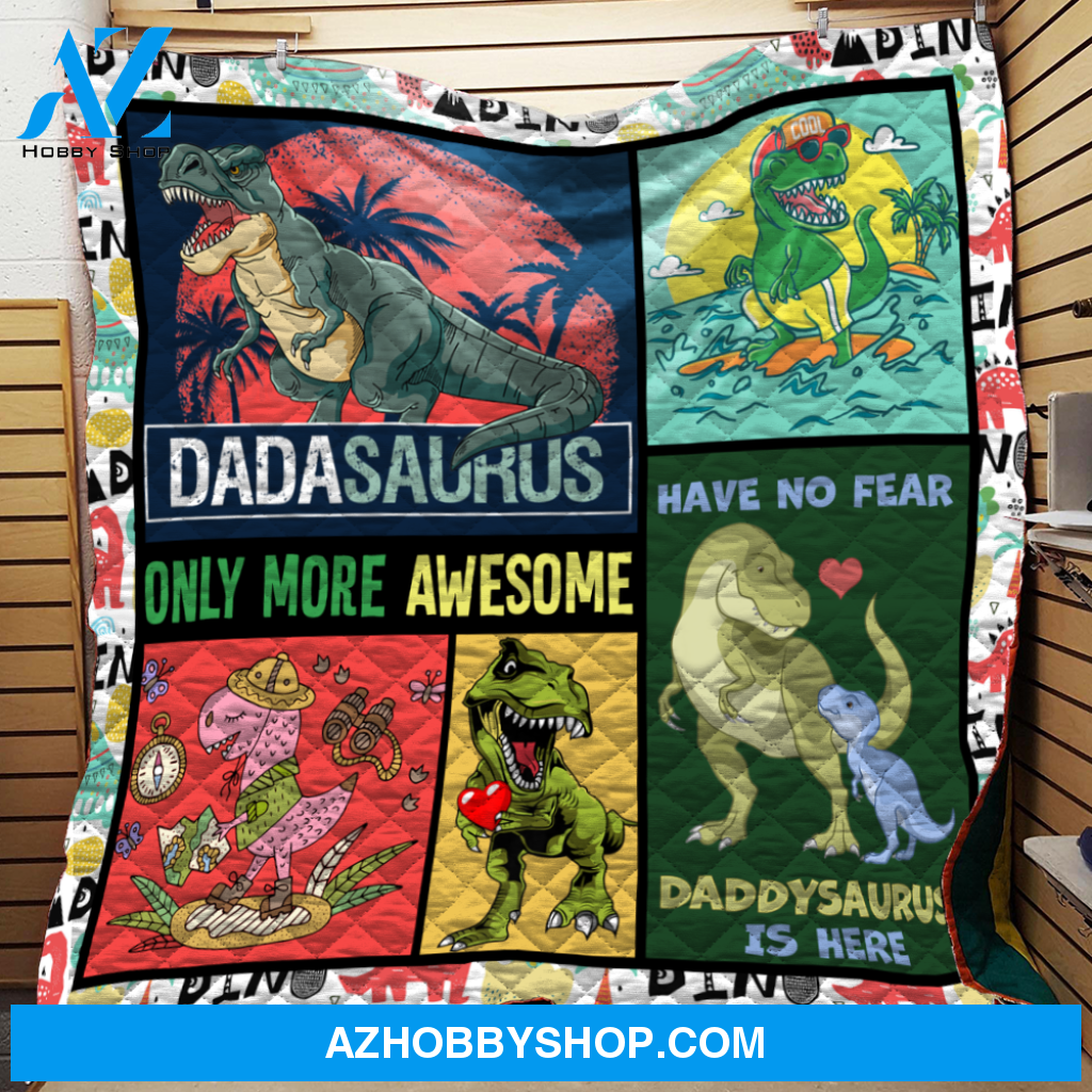 Daddysaurus Only More Awesome Fleece Blanket