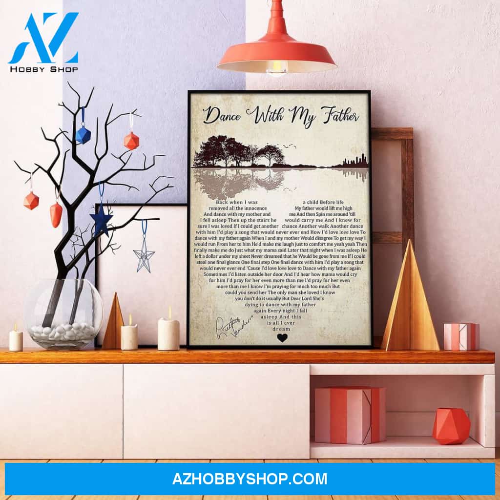 Dance With My Father Lyrics Music Canvas And Poster, Music Album Canvas Wall Art, Song Lyrics Poster, My Poster Wall
