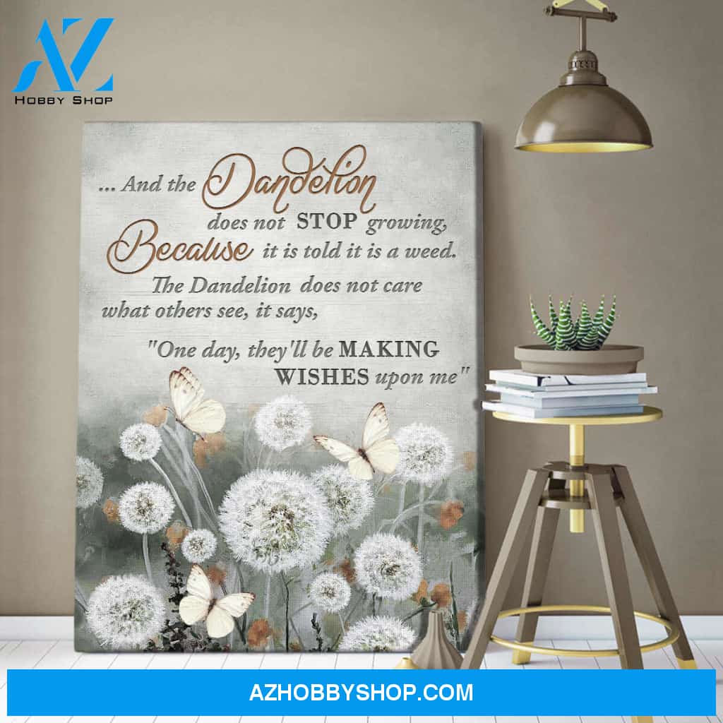 Dandelion and Butterflies Canvas Making wishes upon me Wall Art Decor