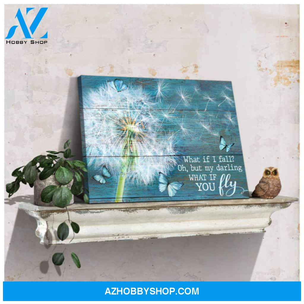 Ohcanvas Dandelion and Butterflies What If I Fall Canvas Wall Art Decor
