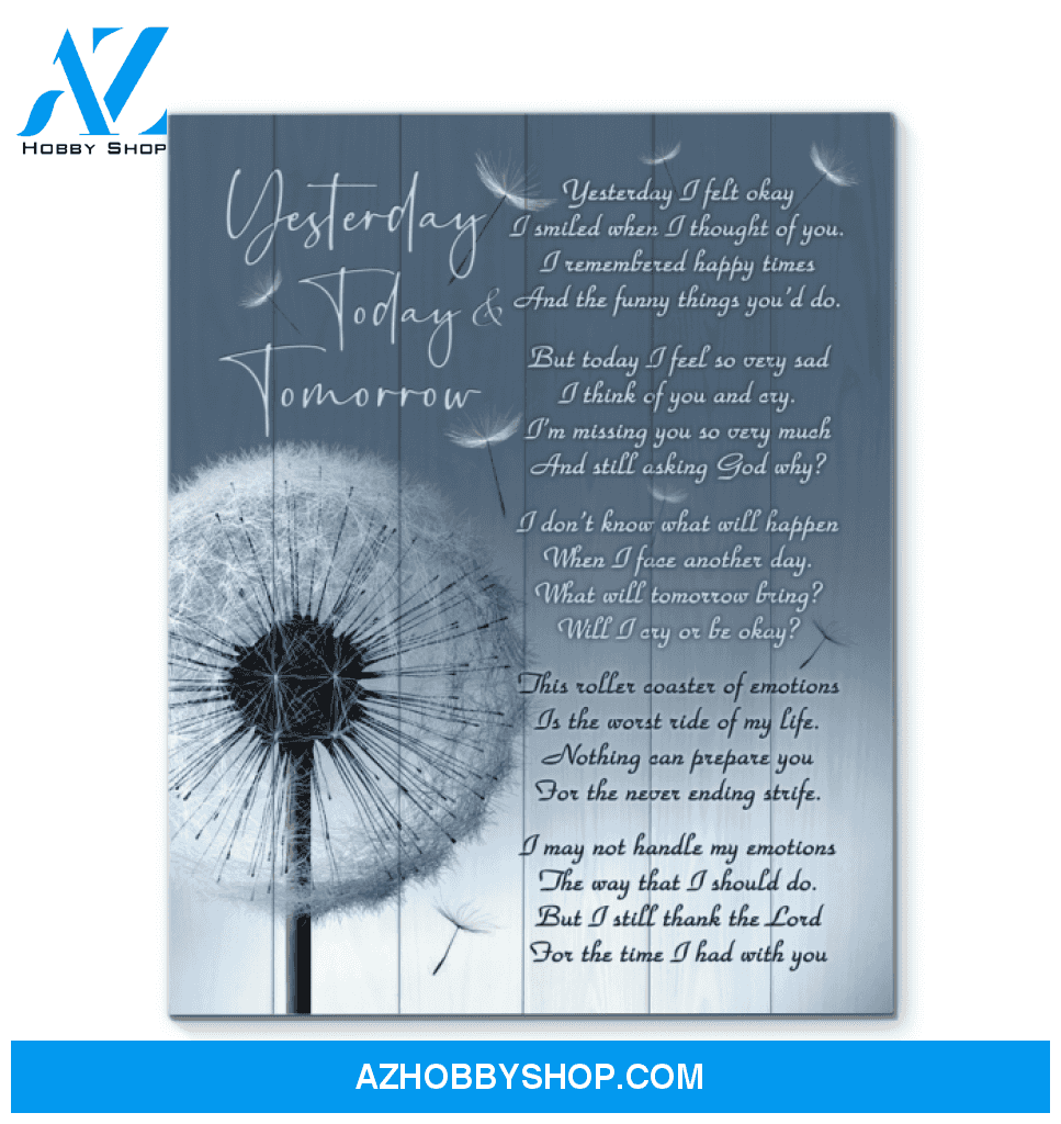 Dandelion Yesterday Today & Tomorrow Canvas Wall Art Unique Gifts