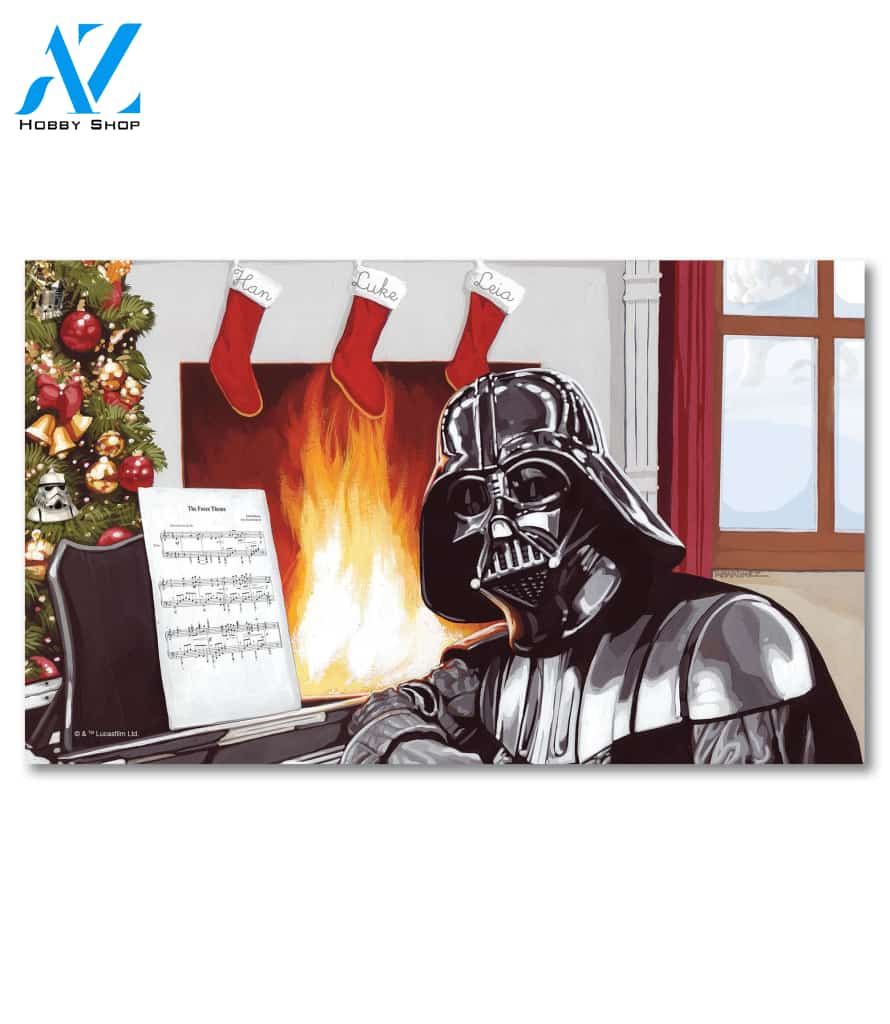 Darth Vader Home for the Holidays Doormat - 18" x 30"