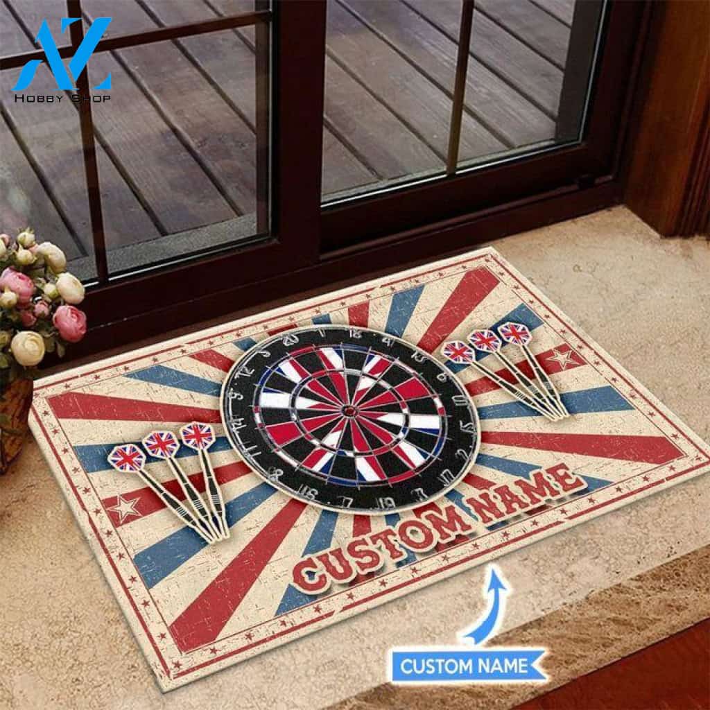 Darts England Flag Custom Doormat | Welcome Mat | House Warming Gift