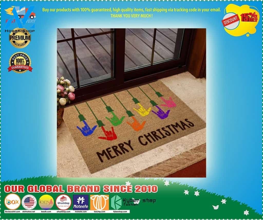 Deaf Pride merry Christmas doormat – LIMITED EDITION