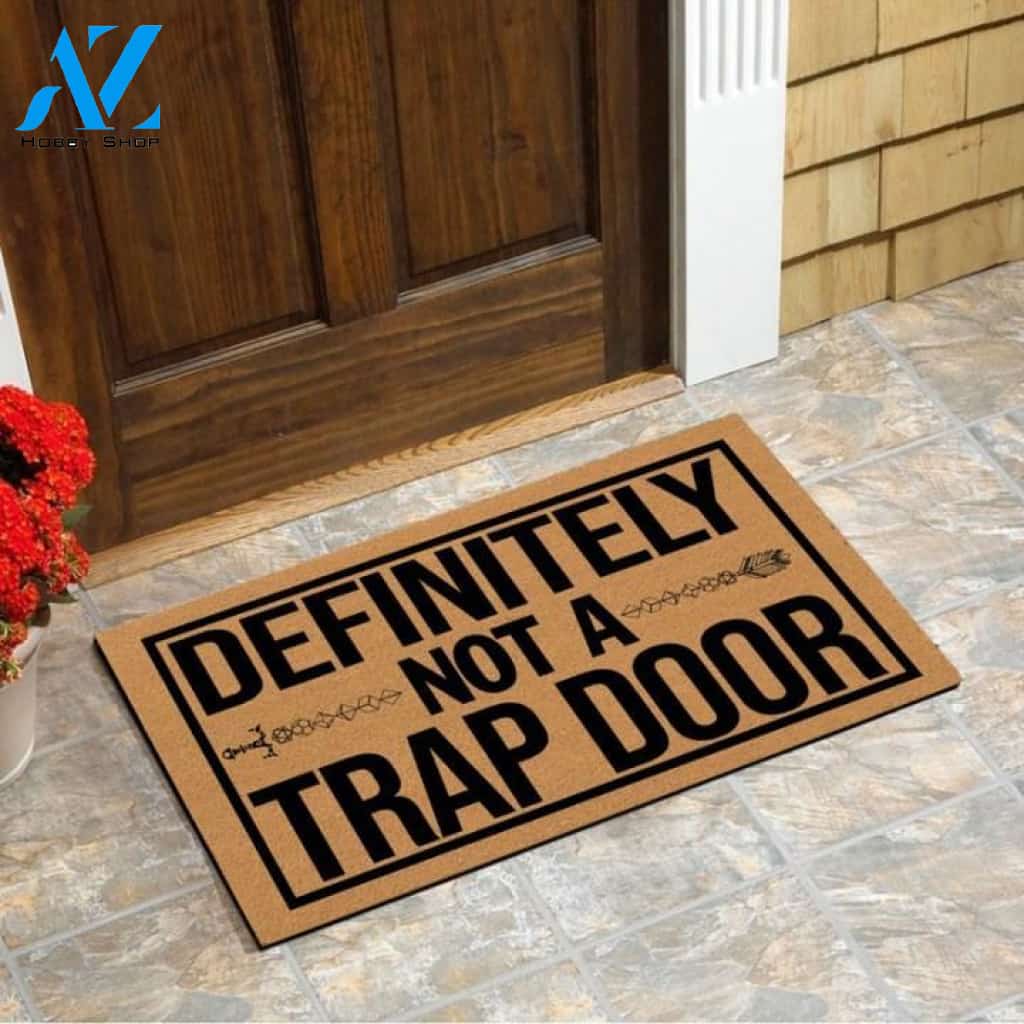 Definitely not a trap door D&D Doormat | Welcome Mat | House Warming Gift